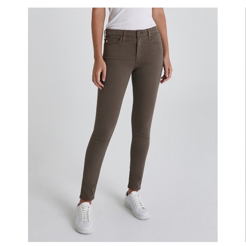 AG Farrah high rise skinny ankle Jean in color- portobello road. Worn 1x!